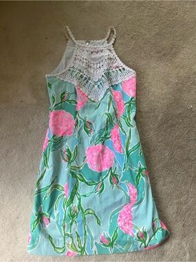 Lilly Pulitzer White Crochet Lace Dress Top